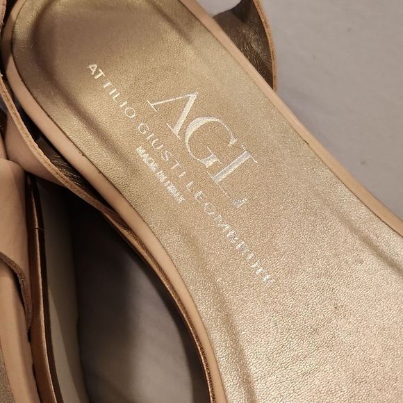 Beautiful buttery soft blush pink leather AGL platform sandals sz 37.5 (US 7.5) - Picture 7 of 13